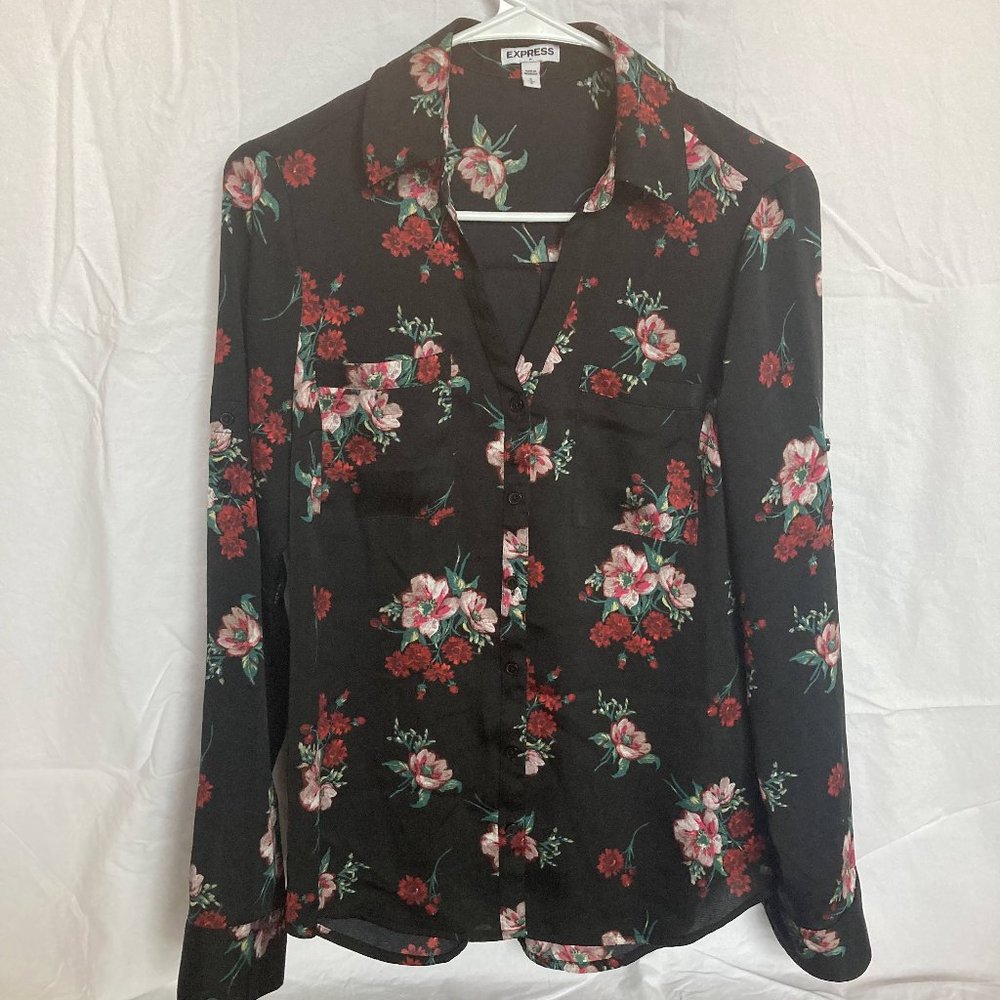 Small Floral Button Up Express